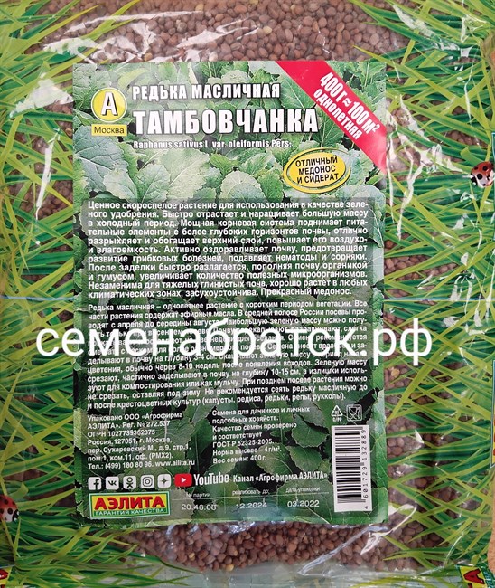 Редька масляничная 400гр РТ-00004441 - фото 341278