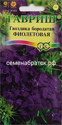 Цветы Гвоздика турецкая Фиолетовая (Гавриш) 0,1гр РТ-00005313 - фото 499287