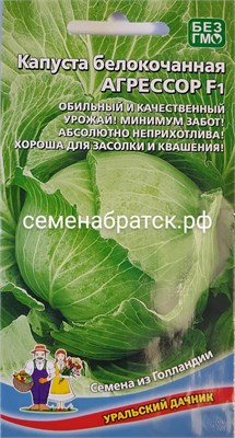 Капуста б/к Агрессор F1 (Уральский дачник) РТ-00004514 - фото 499624