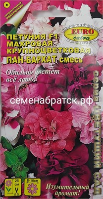 Цветы Петуния Пан-бархат Смесь F1 махровая (Аэлита-экстра) РТ-00004541 - фото 500925