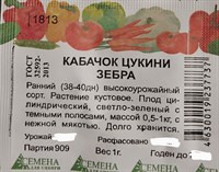 Кабачок-Цуккини Зебра б/пакет (CдС Красноярск) РТ-00004980