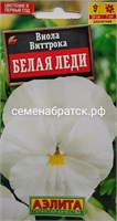 Цветы Виола Виттрока Белая леди (Аэлита) РТ-00005741